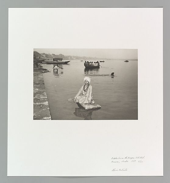 Balaka Giri on the Ganges, Ashi Ghat, Benares, India, Kevin Bubriski (American, born 1954), Platinum-palladium print 