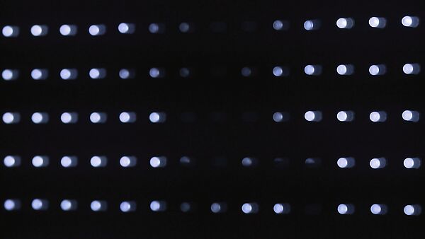 Motion and Rest #2, Jim Campbell (American, born 1956), Light-emitting-diodes (LEDs) and custom electronics