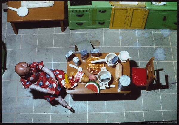 New Kitchen/Aerial View/Seated, Laurie Simmons (American, born 1949), Silver dye bleach print 
