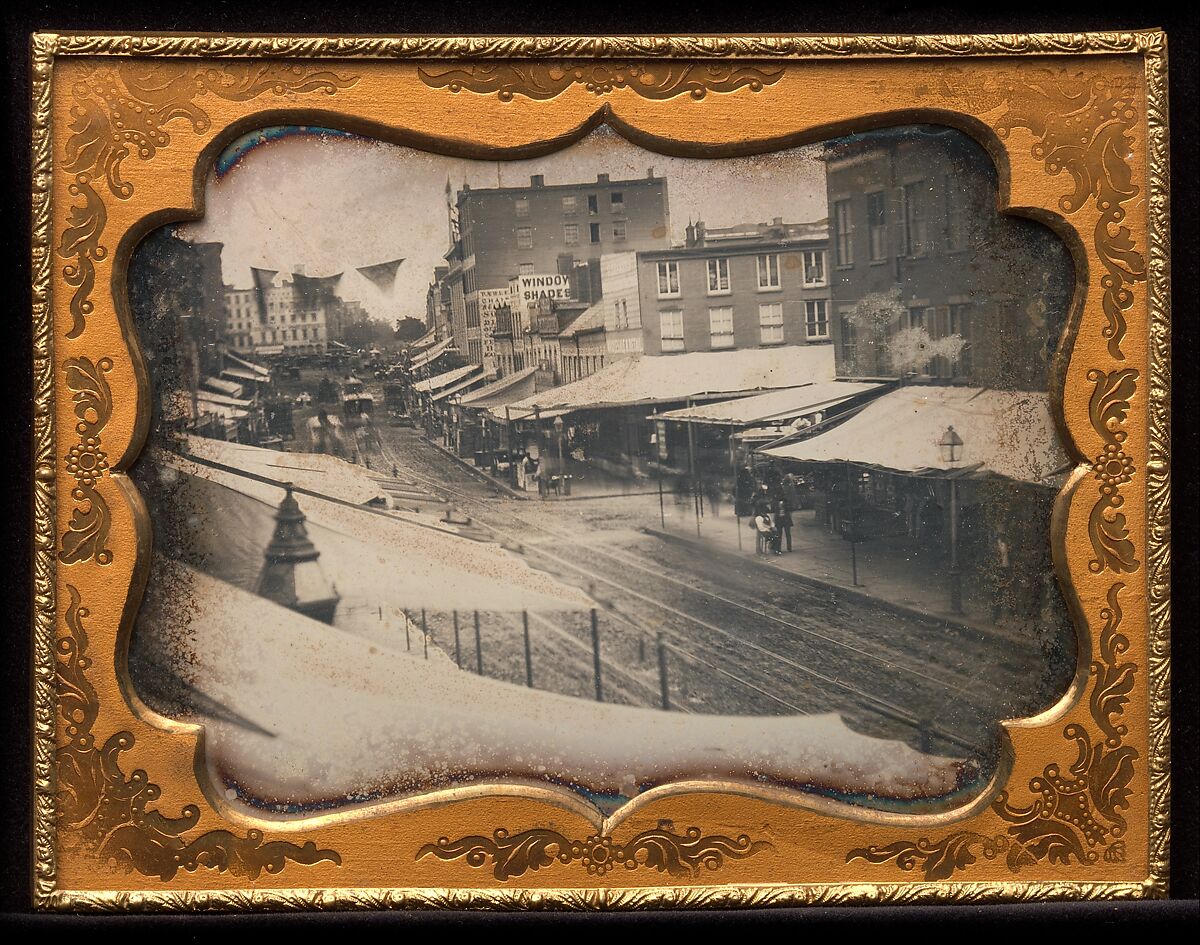 [Chatham Square, New York], Unknown (American), Daguerreotype 