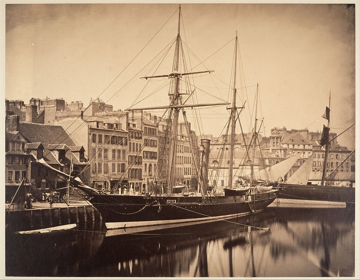 La Reine Hortense - Yacht de l'empereur, Havre, Gustave Le Gray (French, 1820–1884), Albumen silver print from glass negative 