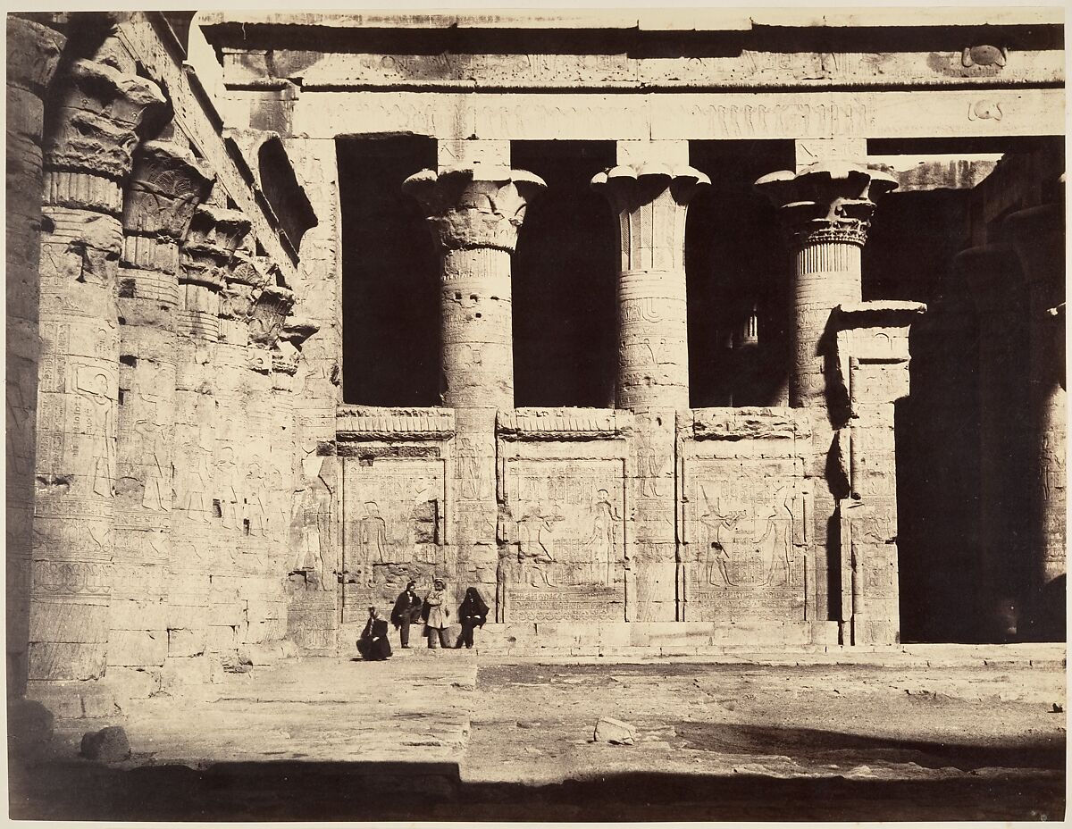 Temple of Edfu, Gustave Le Gray (French, 1820–1884), Albumen silver print from paper negative 