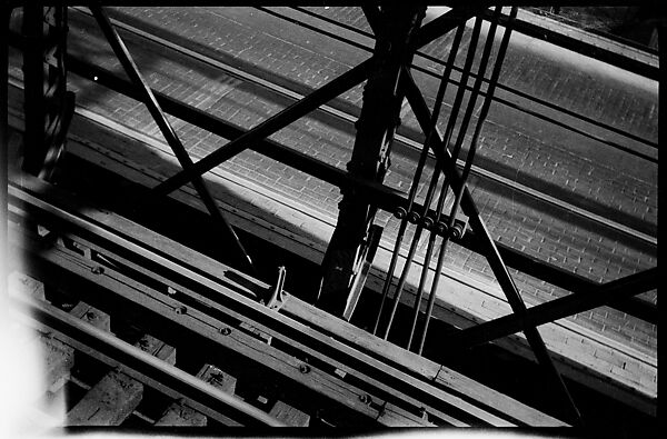 [Elevated Train Tracks and Street Below, Brooklyn Bridge, New York], Walker Evans (American, St. Louis, Missouri 1903–1975 New Haven, Connecticut), Film negative 