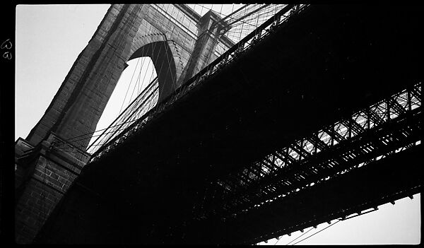 [Brooklyn Bridge, from Below, New York], Walker Evans (American, St. Louis, Missouri 1903–1975 New Haven, Connecticut), Film negative 
