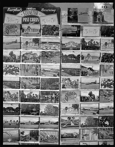 [Postcard Display, Florida], Walker Evans (American, St. Louis, Missouri 1903–1975 New Haven, Connecticut), Film negative 