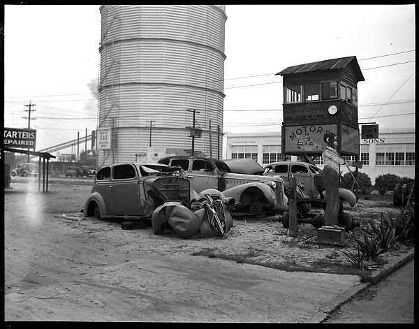 [Wrecked Cars in Automobile Junkyard, Tampa, Florida]