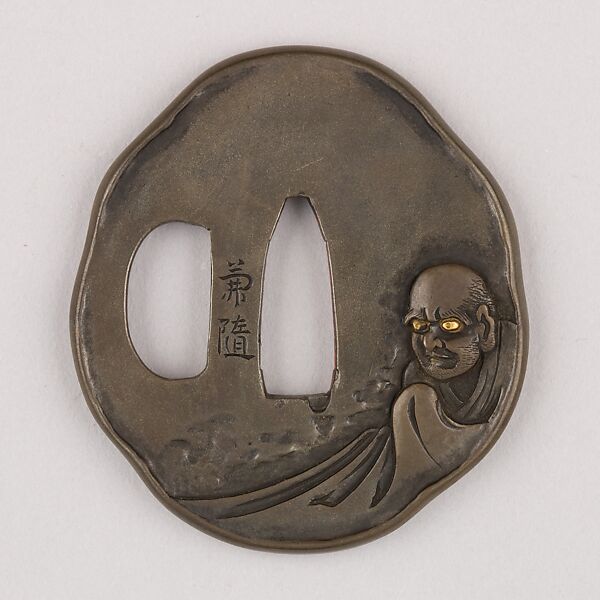 Sword Guard (Tsuba), Copper-silver alloy (shibuichi), copper, Japanese