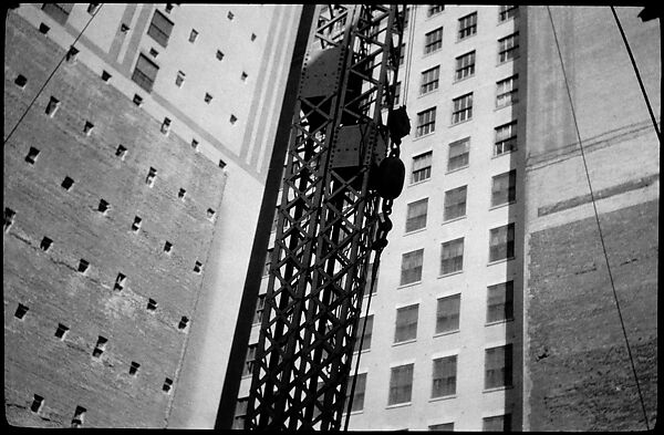 [Construction Site with Cranes, East 14th Street, New York], Walker Evans (American, St. Louis, Missouri 1903–1975 New Haven, Connecticut), Film negative 