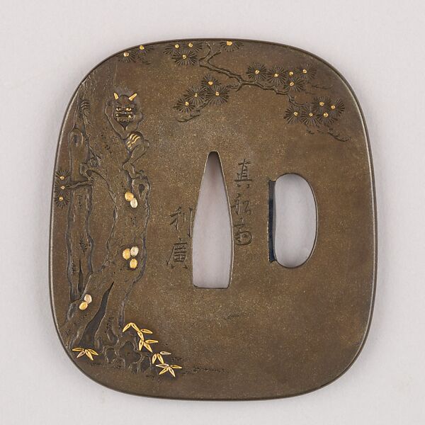 Sword Guard (Tsuba), Copper-silver alloy (shibuichi), gold, copper-gold alloy (shakudō), silver, Japanese