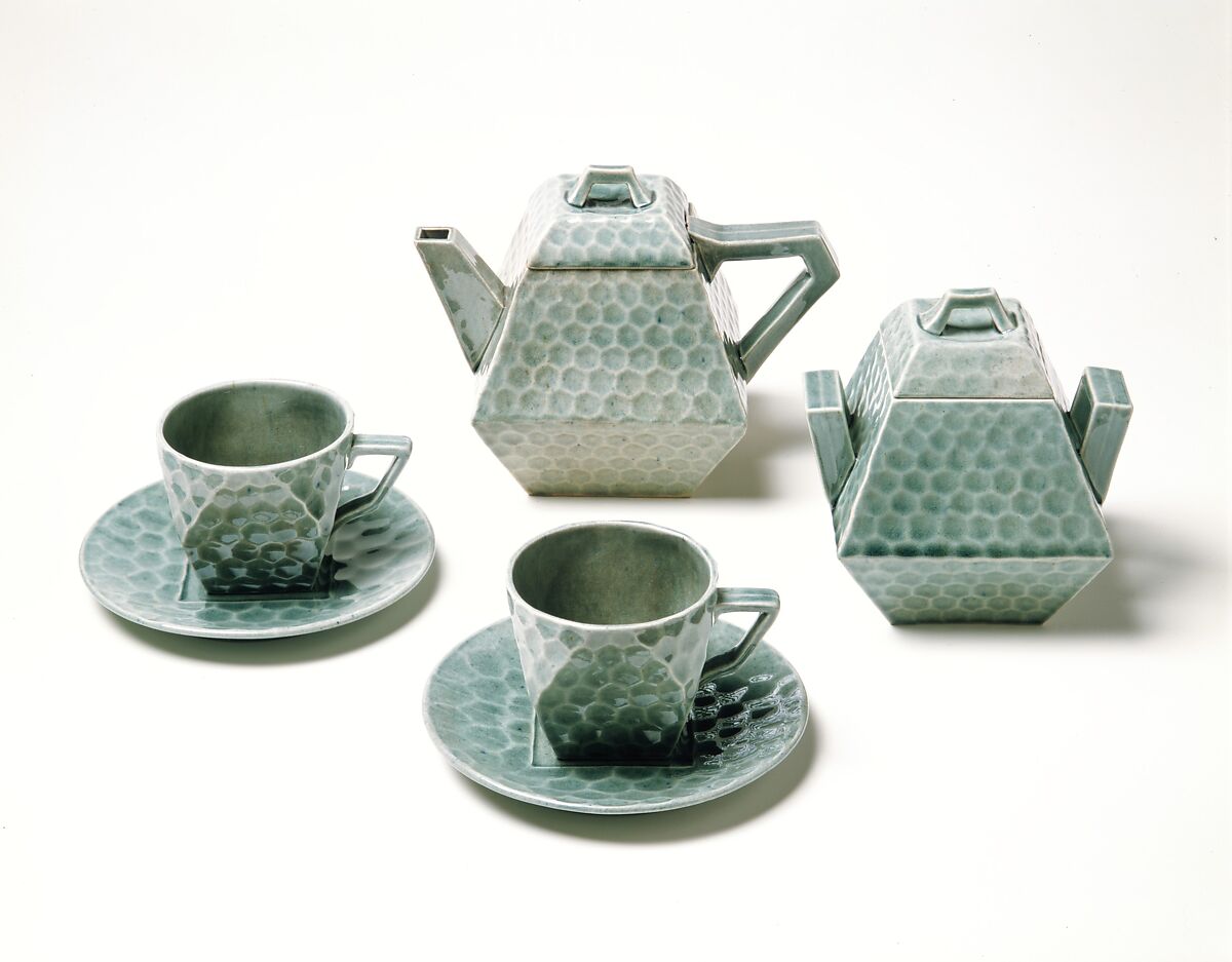 Cup and Saucer, Chelsea Keramic Art Works (1872–1889), Earthenware, American