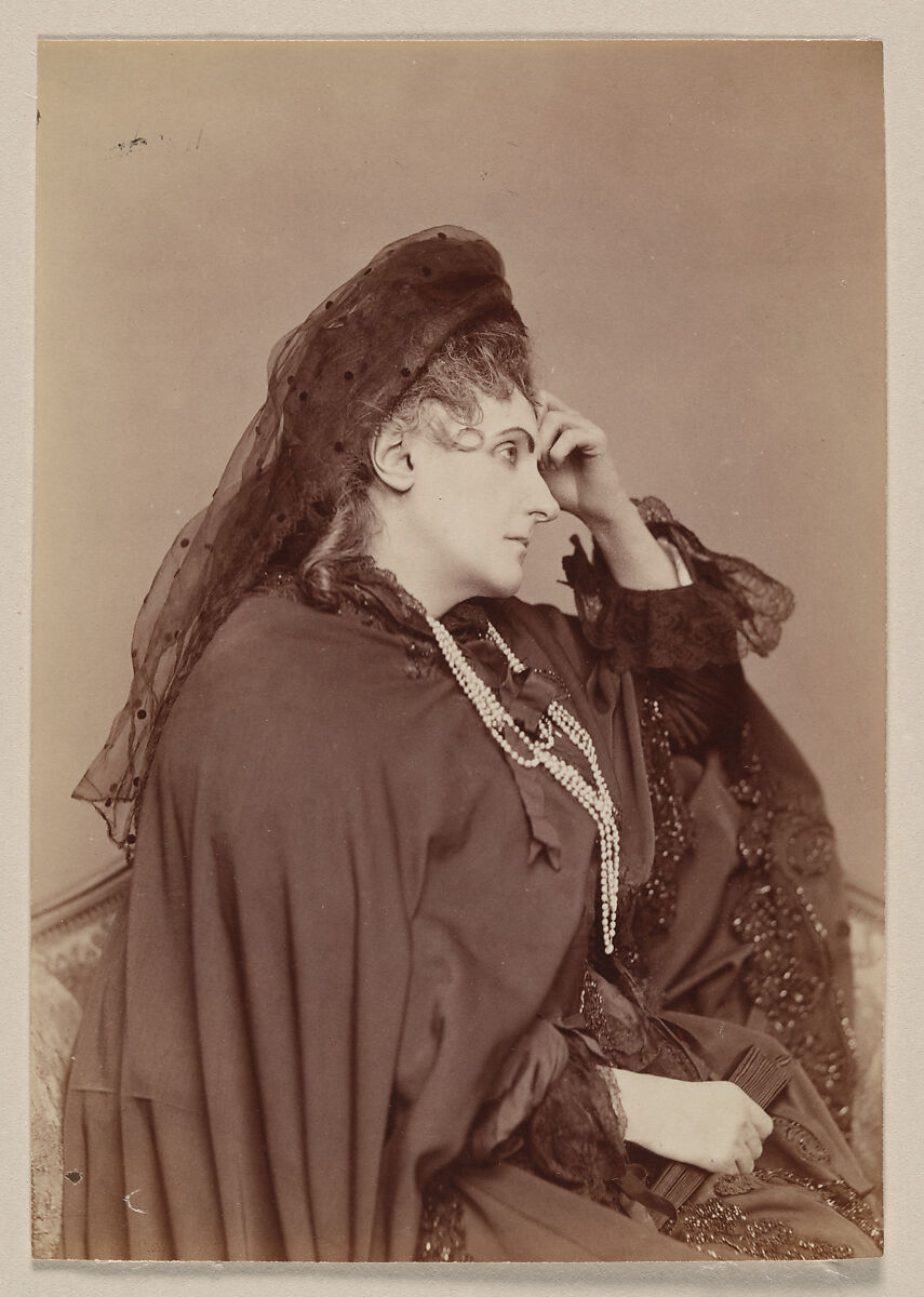 Pensive, Pierre-Louis Pierson (French, 1822–1913), Albumen silver print from glass negative 