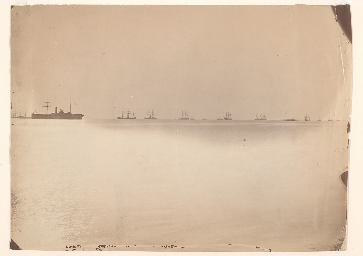 Naval Blockade, Alexander Gardner (American, Glasgow, Scotland 1821–1882 Washington, D.C.), Albumen silver print from glass negative 
