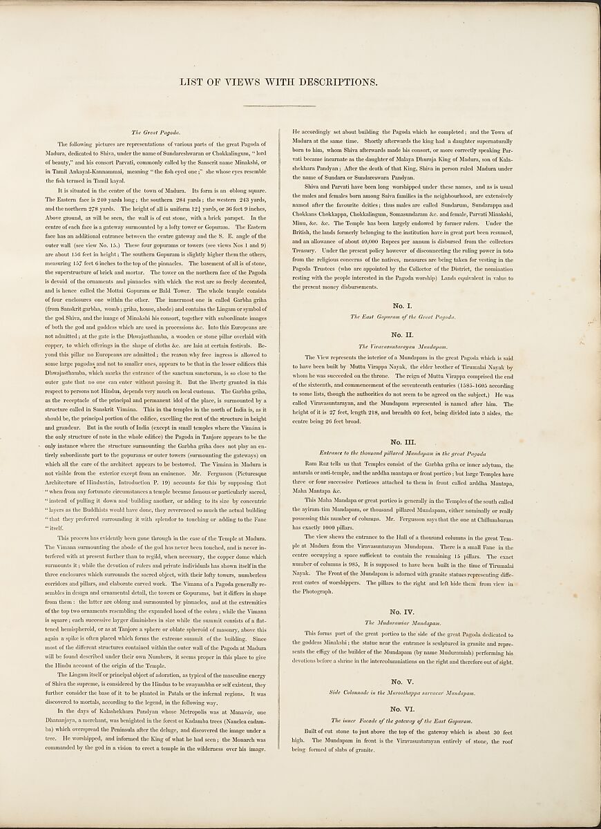 Photographic Views in Madura, Part III, Linnaeus Tripe (British, Devonport (Plymouth Dock) 1822–1902 Devonport), Albumen silver prints from paper negatives