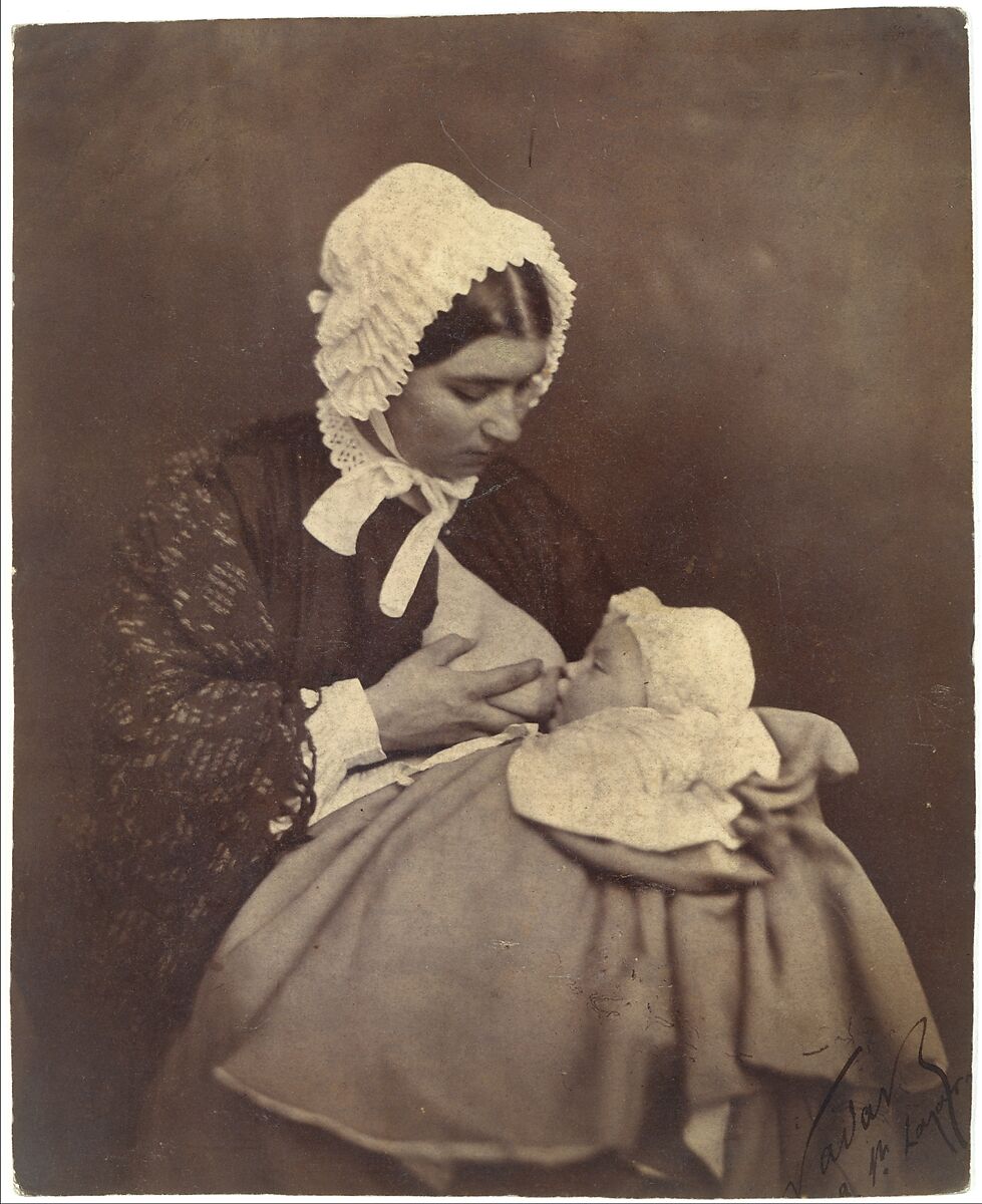 [Paul Nadar at the Breast of His Wet Nurse], Nadar (French, Paris 1820–1910 Paris), Salted paper print from glass negative 