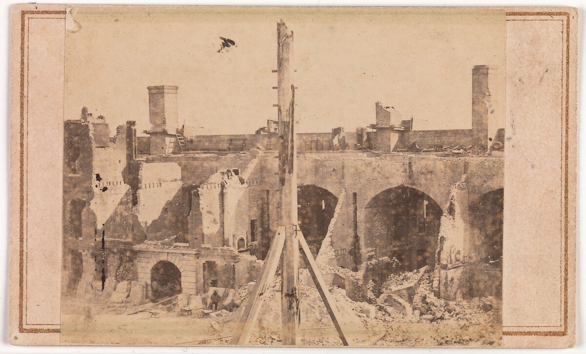 The Evacuation of Fort Sumter, Osborn&#39;s Gallery (American, active Charleston, South Carolina, 1850s–1860s), Albumen silver prints from glass negatives 