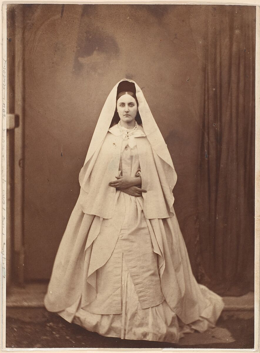 The White Nun, Pierre-Louis Pierson (French, 1822–1913), Albumen silver print from glass negative 