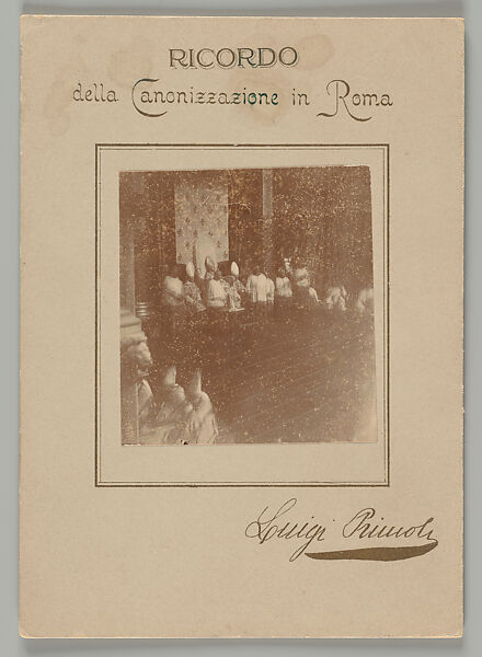 Ricordo della Canonizzazione in Roma, Count Luigi Primoli (Italian, 1851–1925), Gelatin silver bromide print 