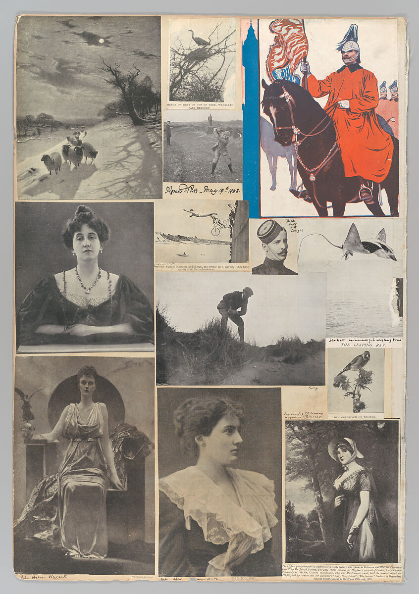 Album page with Poor Jo, Attributed to George James Howard, 9th Earl of Carlisle (EP), Albumen silver print from glass negative, photomechanical reproductions, ink, and graphite