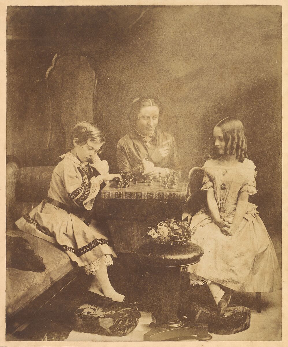 The Scholar's Mate, Oscar Gustav Rejlander (British (born Sweden), 1813–1875), Albumen silver print 