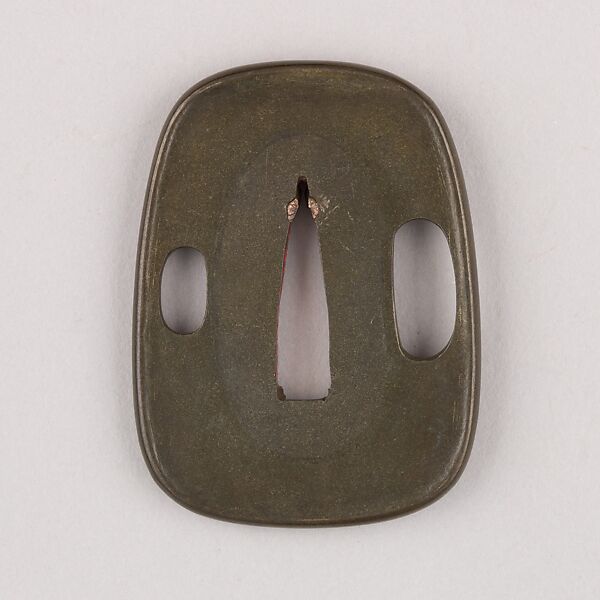 Sword Guard (Tsuba), Copper-silver alloy (shibuichi), gold, silver, copper, Japanese