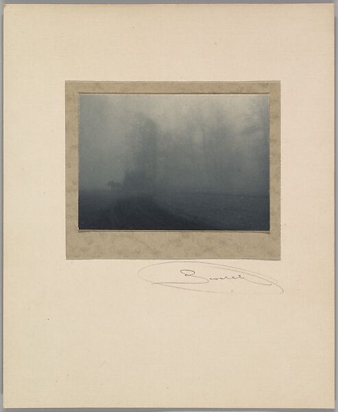 Carriage in the Fog, Josef Sudek (Czech, 1896–1976), Gelatin silver print 