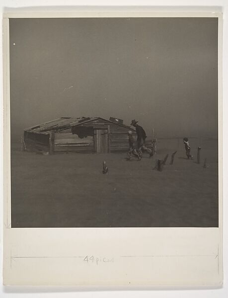 Father and Sons in a Dust Storm, Cimarron County, Oklahoma, Arthur Rothstein (American, 1915–1985), Gelatin silver print 