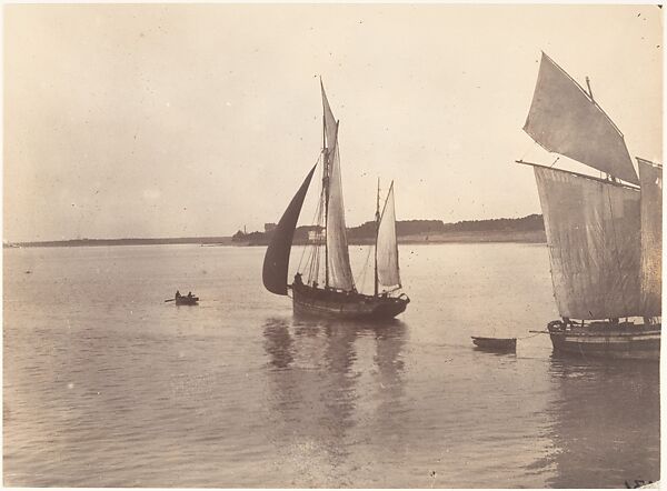Boats at La Rochelle, Eugène Atget (French, Libourne 1857–1927 Paris), Matte albumen silver print from glass negative 
