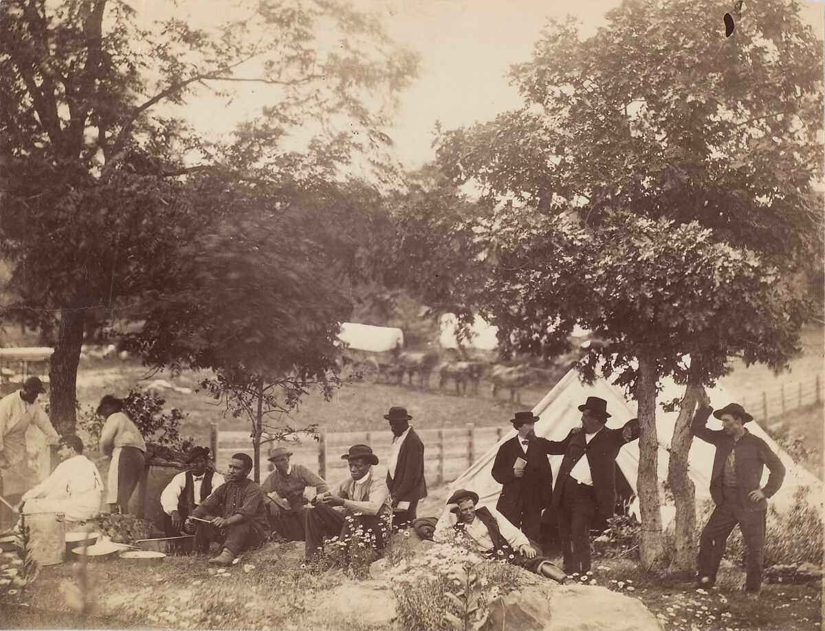 Camp of Captain Hoff, Rear View, Gettysburg, Pennsylvania, William Morris Smith, Albumen silver print from glass negative 