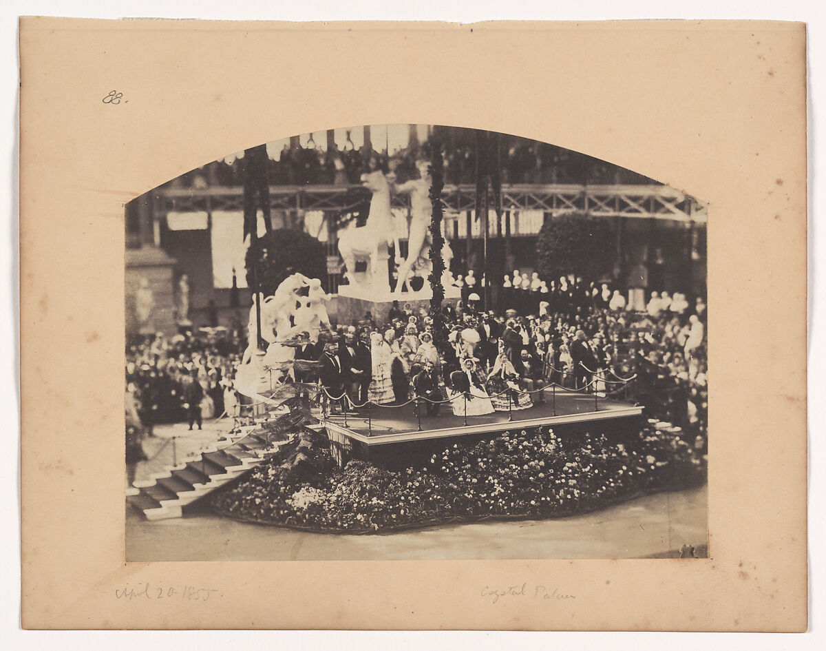 The Visit of the Emperor and Empress to the Crystal Palace, Philip Henry Delamotte (British, 1821–1889), Albumen silver print from glass negative 