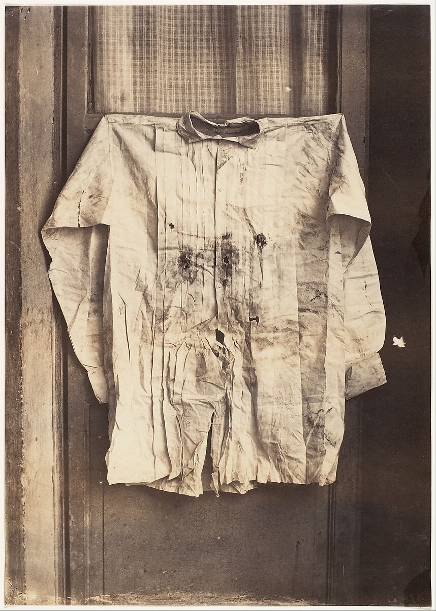 The Shirt of the Emperor, Worn during His Execution, François Aubert (French, 1829–1906), Albumen silver print from glass negative 