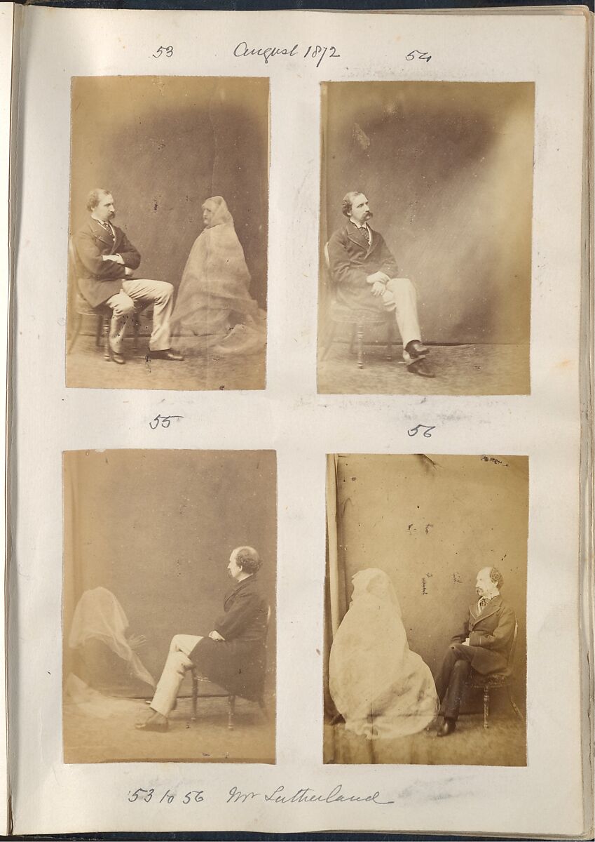 [Album of Spirit Photographs], Frederick Hudson (British, died 1889), Albumen silver prints from glass negatives 