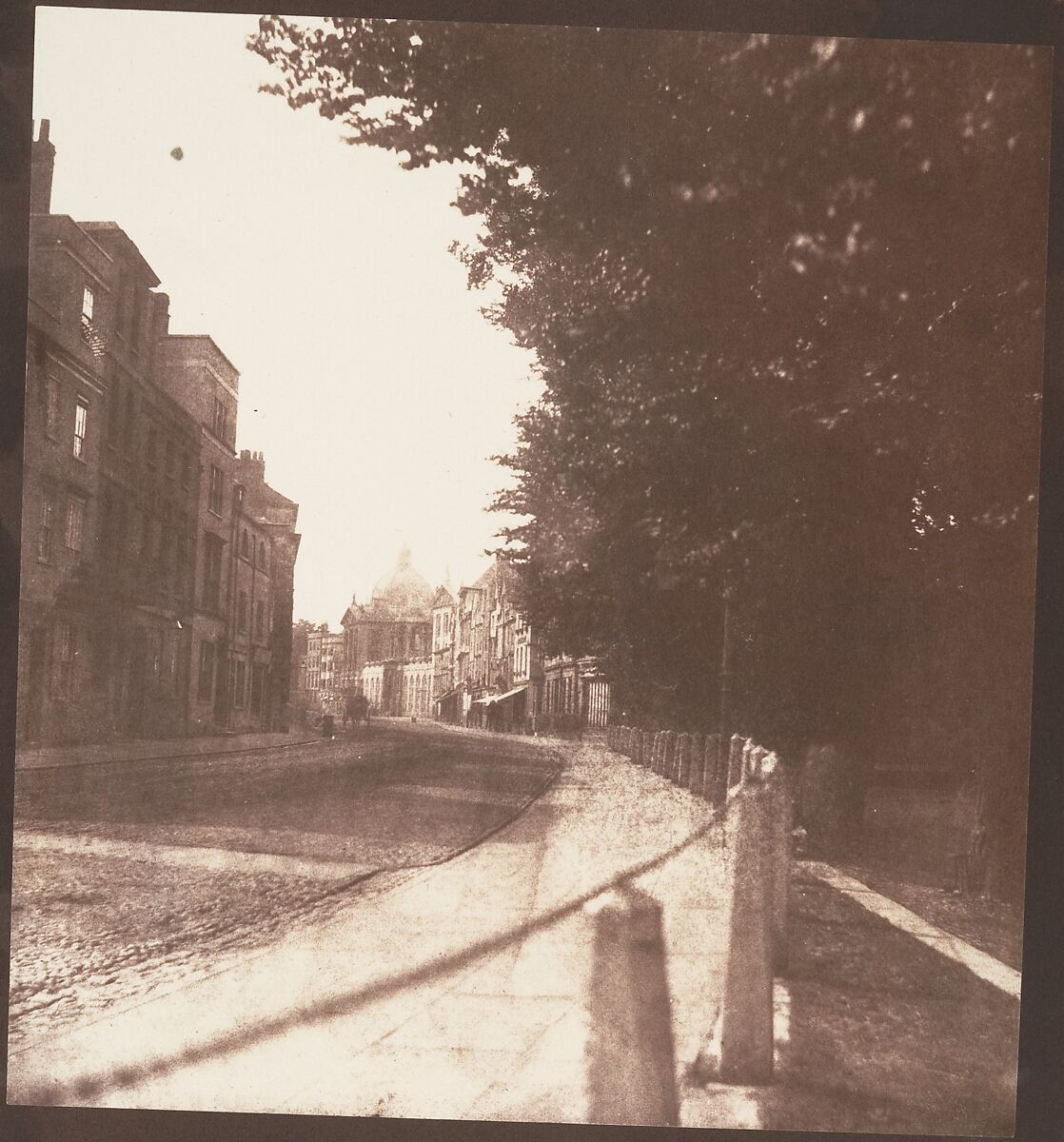 Oxford High Street, William Henry Fox Talbot (British, Dorset 1800–1877 Lacock), Salted paper print from paper negative 