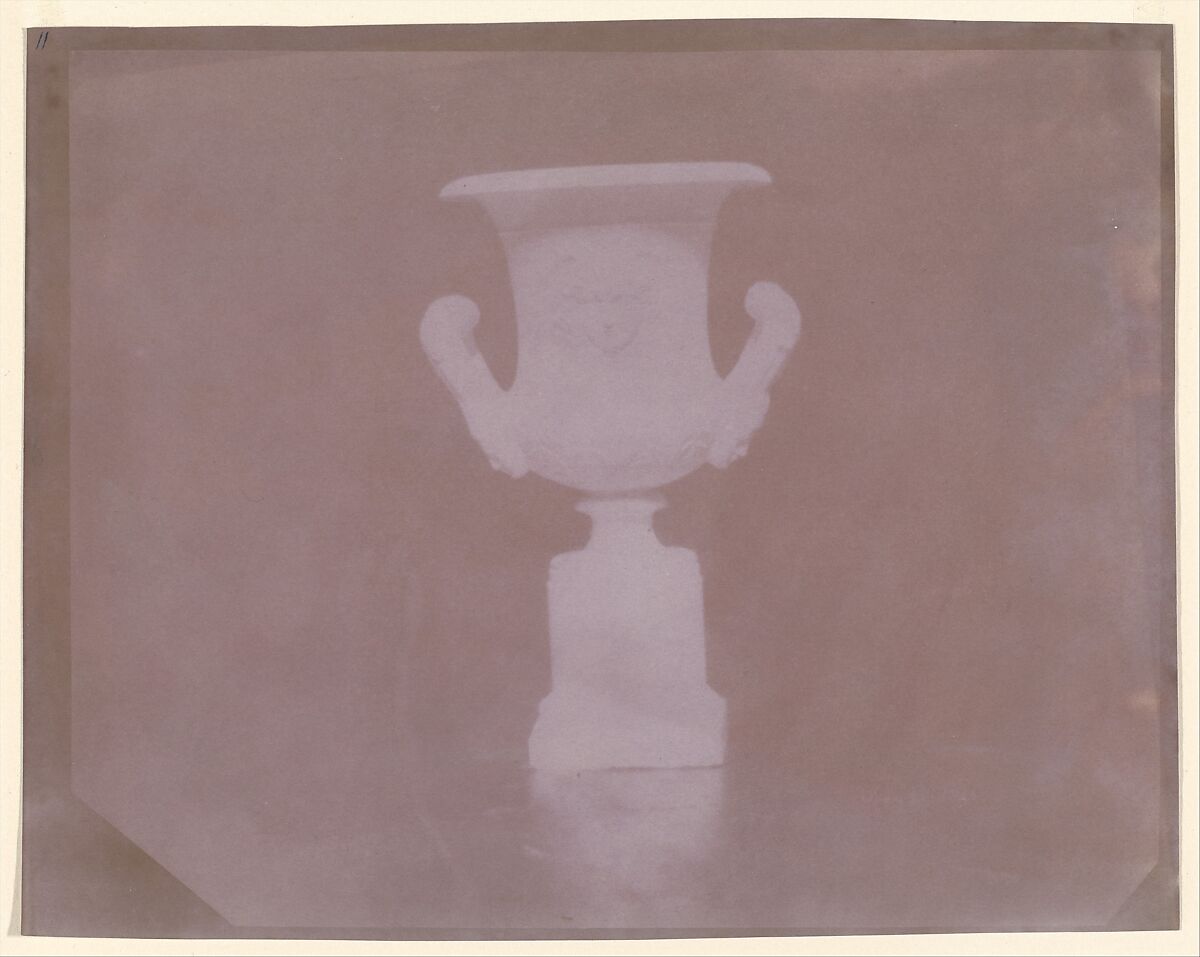 Vase with Medusa's Head, William Henry Fox Talbot (British, Dorset 1800–1877 Lacock), Salted paper print from paper negative 
