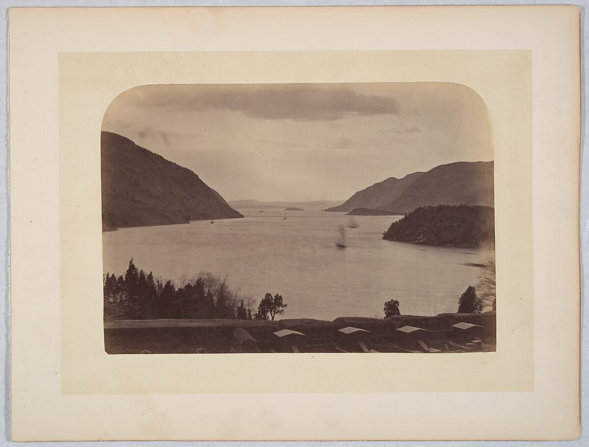 [Hudson River Seen from United State Military Academy at West Point, New York], George Kendall Warren (American, 1834–1884), Albumen silver print 