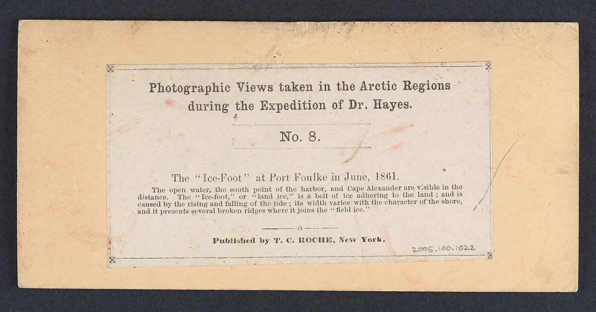 [10 Stereographic Views in the Arctic from the Hayes Expedition], Thomas C. Roche (American, 1826–1895), Albumen silver prints from glass negatives