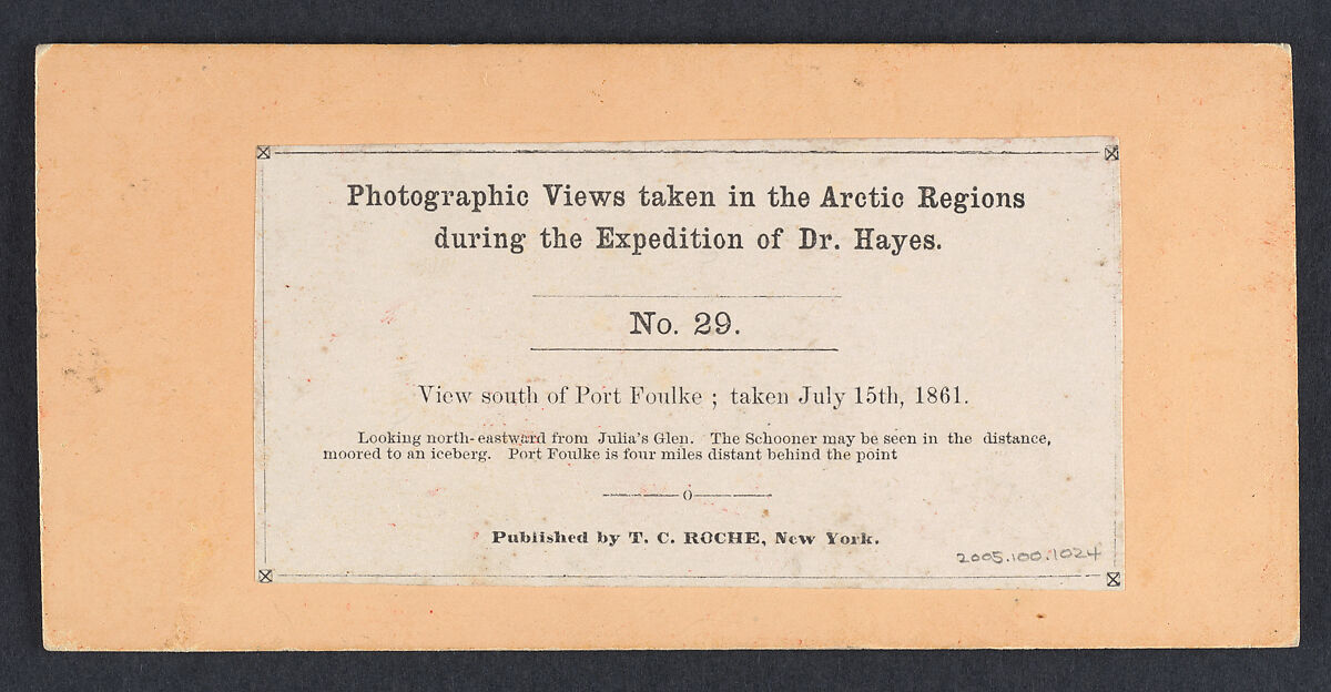 [10 Stereographic Views in the Arctic from the Hayes Expedition], Thomas C. Roche (American, 1826–1895), Albumen silver prints from glass negatives