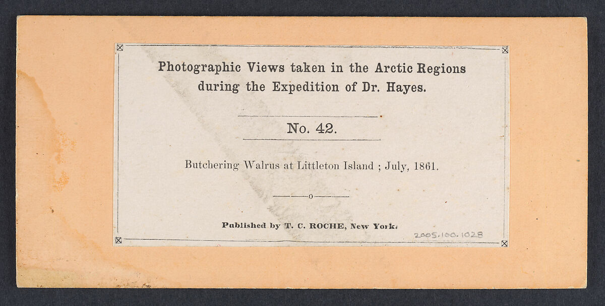 [10 Stereographic Views in the Arctic from the Hayes Expedition], Thomas C. Roche (American, 1826–1895), Albumen silver prints from glass negatives