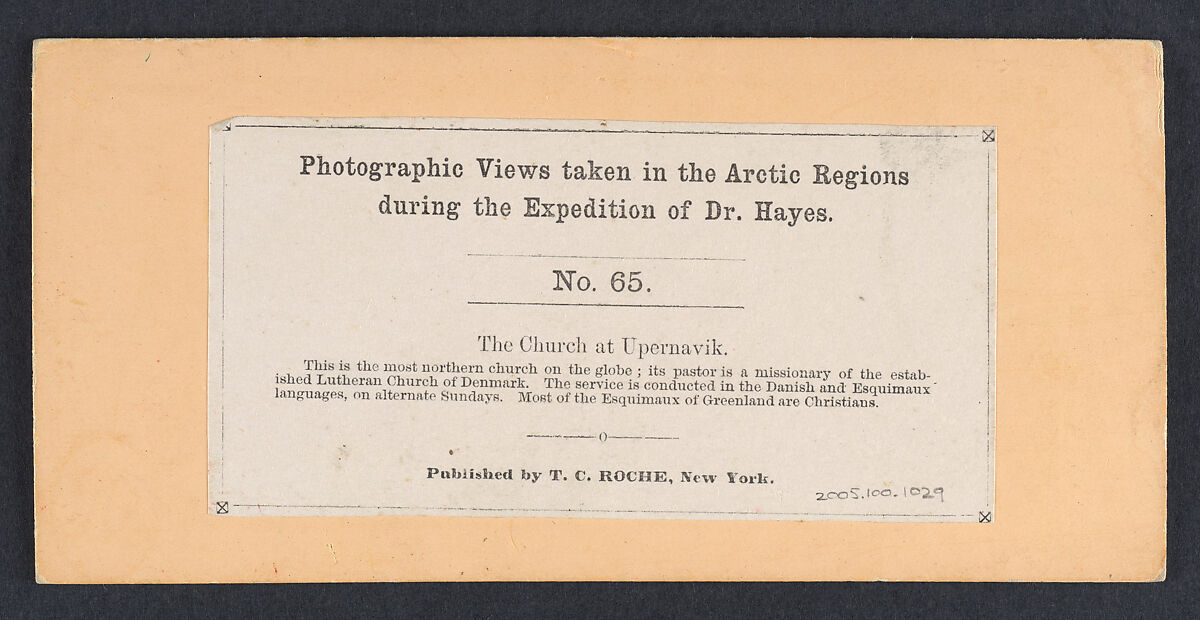 [10 Stereographic Views in the Arctic from the Hayes Expedition], Thomas C. Roche (American, 1826–1895), Albumen silver prints from glass negatives