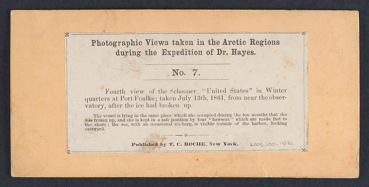 [10 Stereographic Views in the Arctic from the Hayes Expedition], Thomas C. Roche (American, 1826–1895), Albumen silver prints from glass negatives