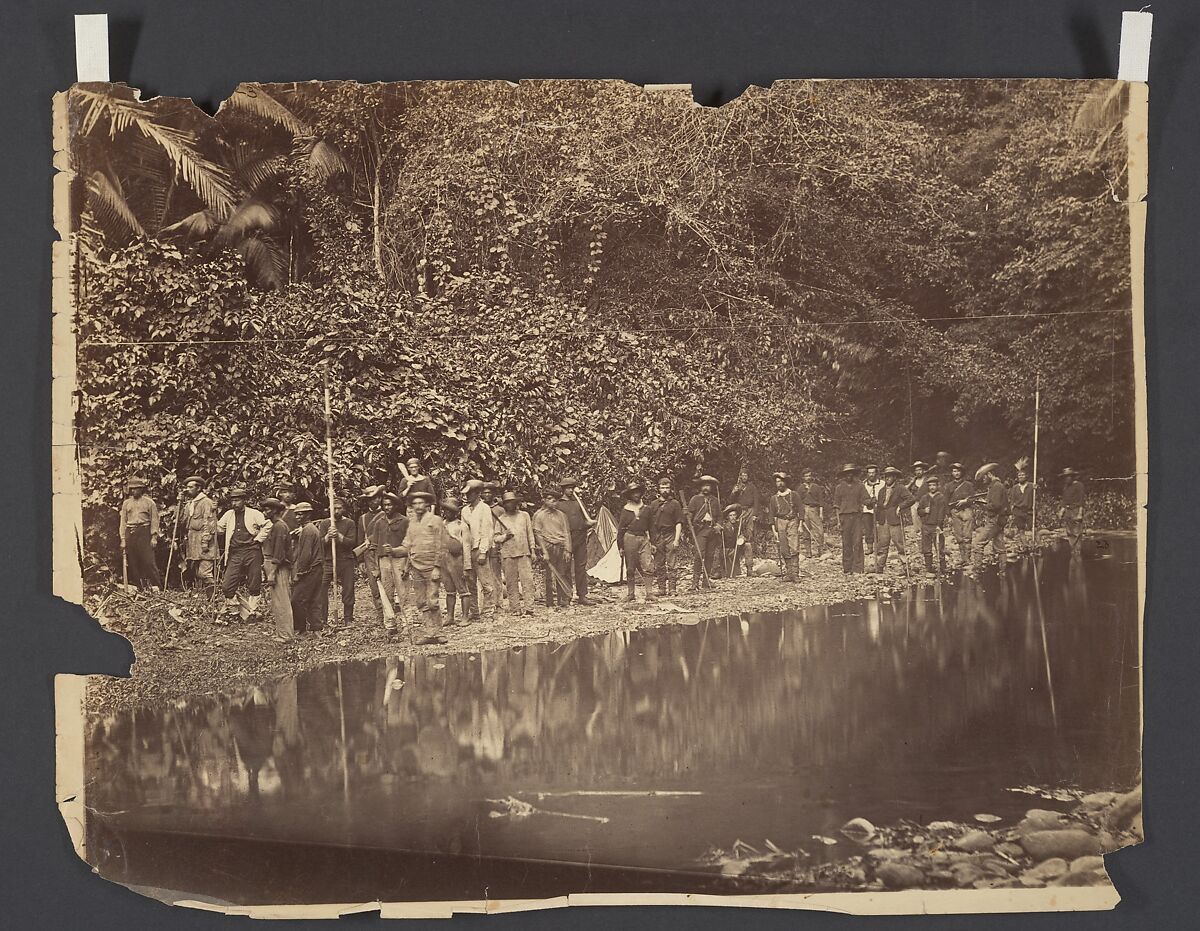 Return of Commander Selfridge and his Reconnaissance Party from an Expedition in the Interior of Darien, Timothy H. O&#39;Sullivan (American, born Ireland, 1840–1882), Albumen silver print from glass negative 