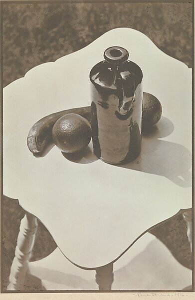 Jug and Fruit, Paul Strand (American, New York 1890–1976 Orgeval, France), Silver-platinum print 