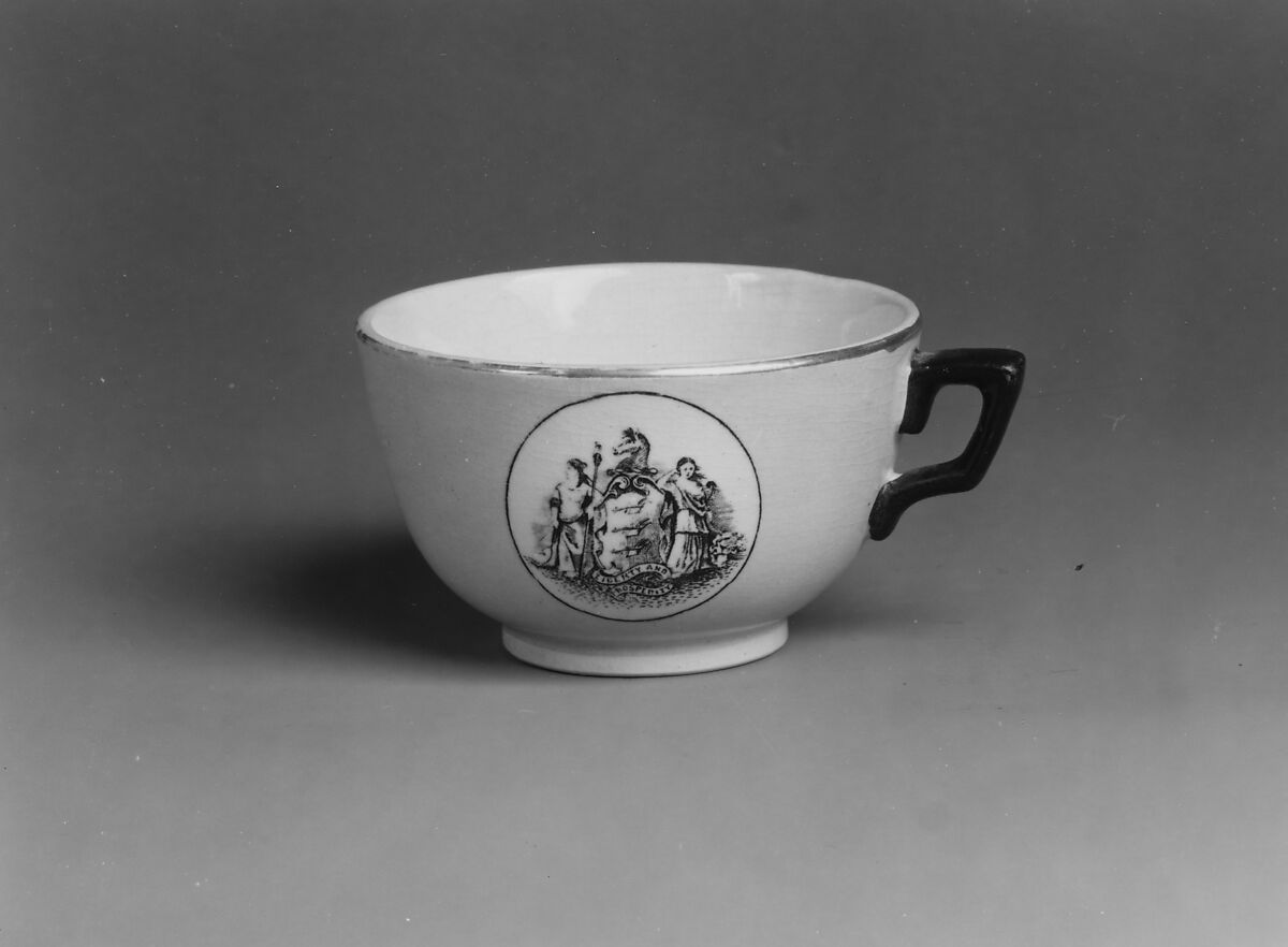 Cup and Saucer, Glasgow Pottery Company (1856–1906), Earthenware, American