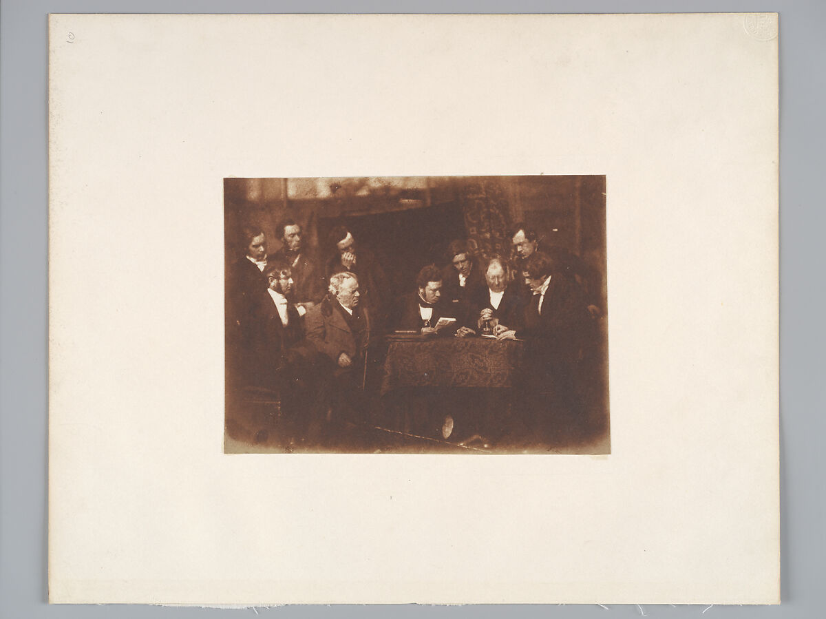 Study for the Disruption Picture: Signing of the Deed of Demission, Hill and Adamson (British, active 1843–1848), Salted paper print from paper negative
