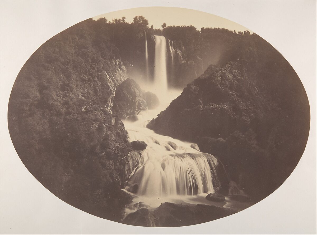 Falls of Terni, Robert Macpherson (British, Tayside, Scotland 1811–1872 Rome), Albumen silver print from glass negative 