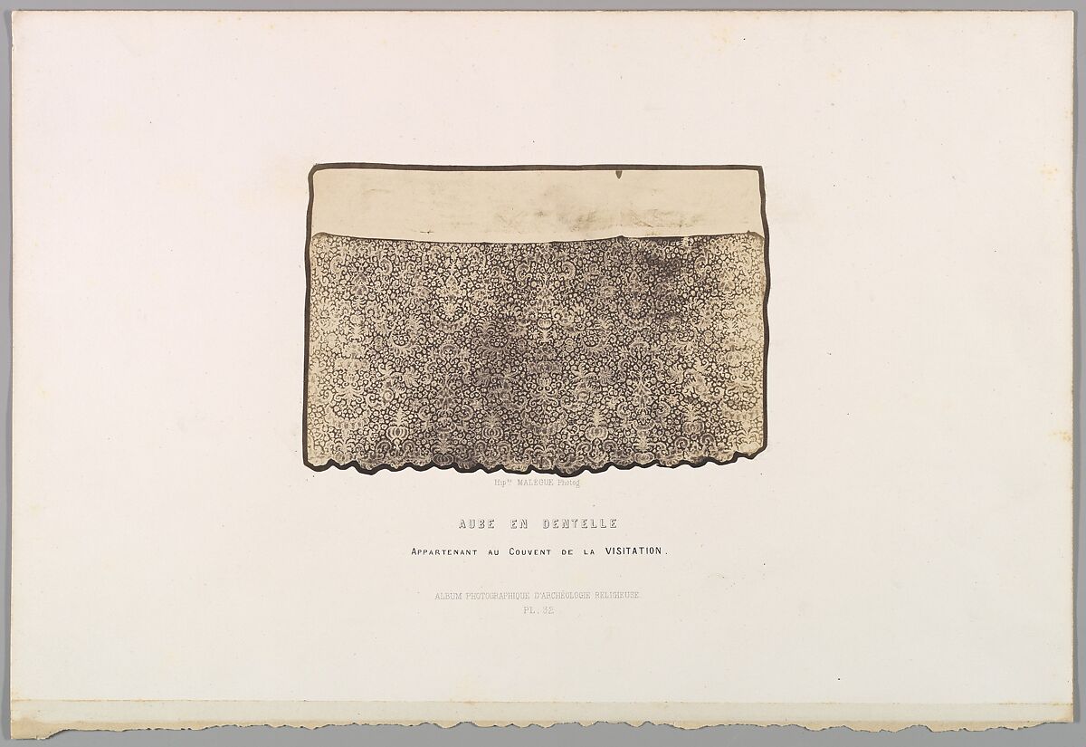 Aube en Dentelle, Appartenant au Couvent de la Visitation, Hippolyte Malègue (French), Salted paper print (Blanquart-Évrard process) from paper negative 