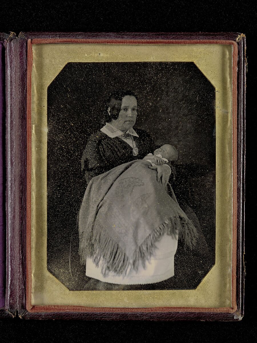[Mrs. Thomas Ustick Walter and Her Deceased Child], W. &amp; F. Langenheim (American, active 1843–1874), Daguerreotype 