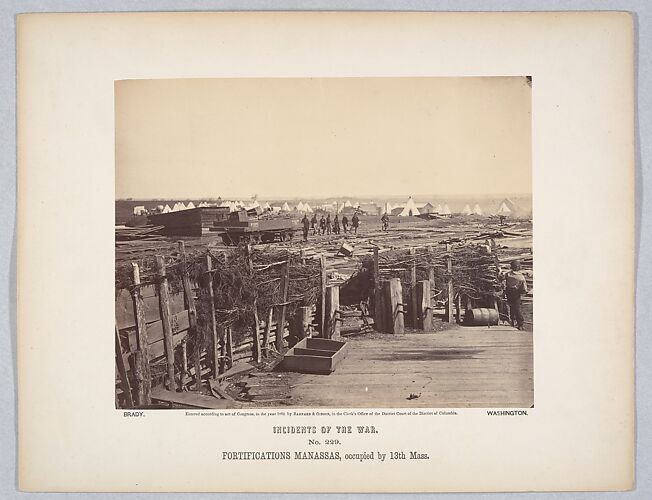 Fortifications, Manassas, Occupied by 13th Mass.