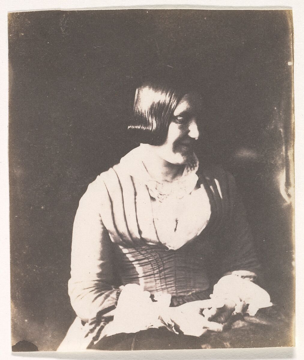 [Woman], Calvert Richard Jones (British, Swansea, Wales 1802–1877 Bath, England), Salted paper print from paper negative 