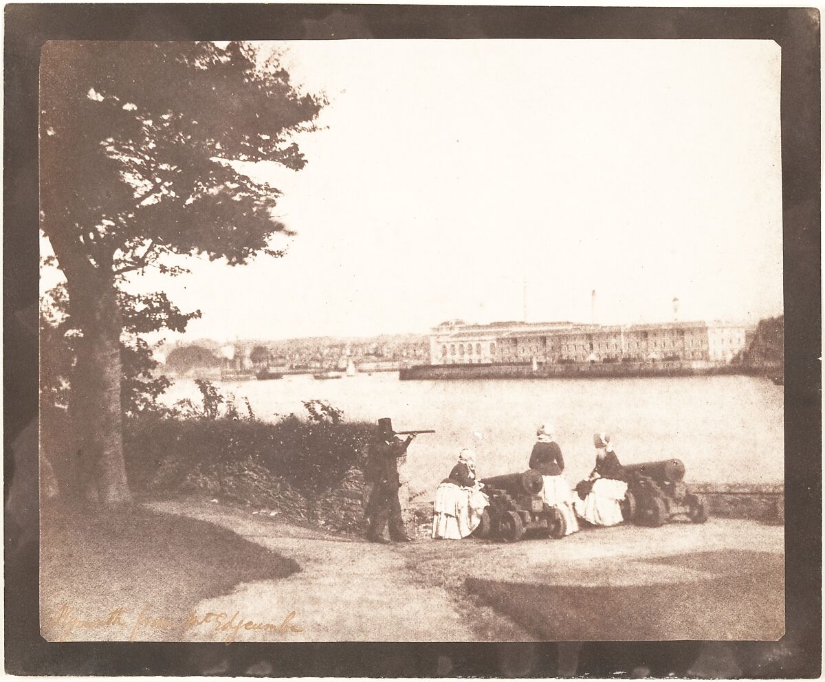 Plymouth from Mt. Edgcumbe, William Henry Fox Talbot (British, Dorset 1800–1877 Lacock), Salted paper print from paper negative 