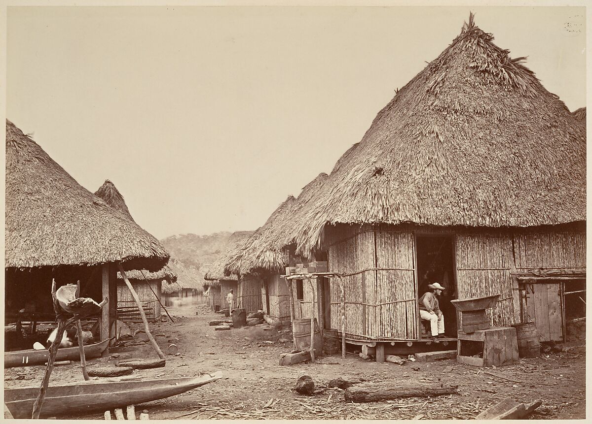 Tropical Scenery, Street, Chipigana, John Moran (American (born England), Bolton, Lancashire 1821–1903 Pennsylvania), Albumen silver print from glass negative 